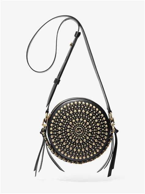 michael michael kors delancey medium studded leather canteen crossbody bag|Delancey Medium Studded Leather Canteen .